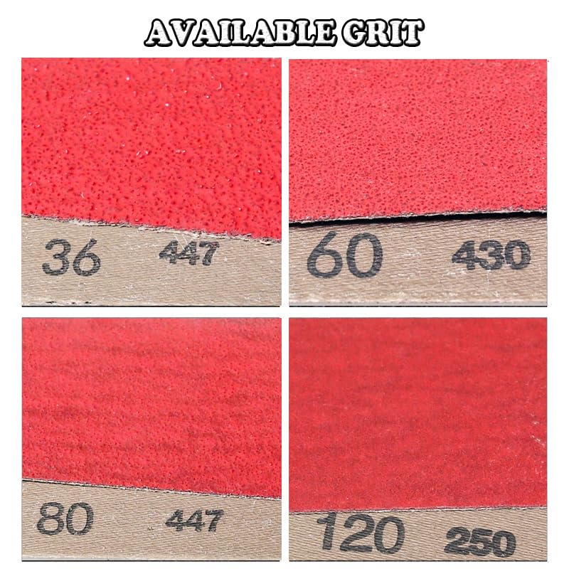 Rams Bralin 10 x 2 inch Expander Wheel Ceramic Sanding Sleeves Motor Bench Abrasive Wheel Grinder Machine Accessories (4 pcs Ceramic Belts P36) - Image 5